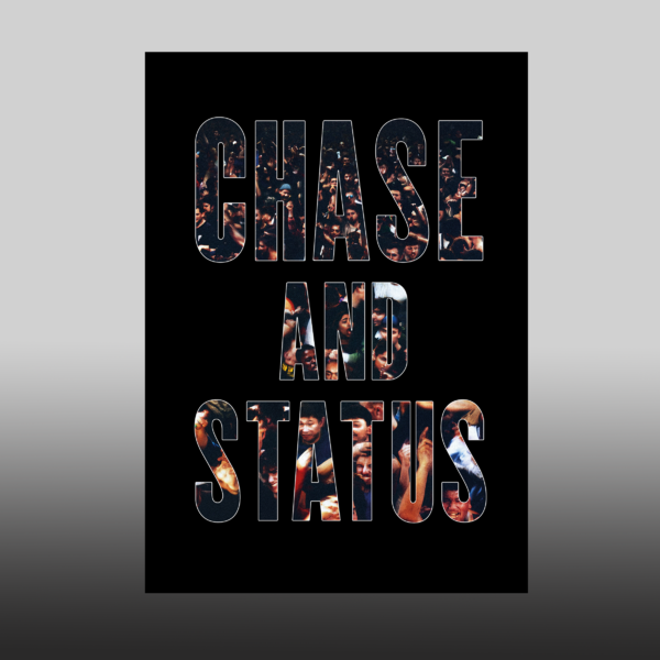 Chase and Status: Chase & Status Logo A3 Signed Black Poster